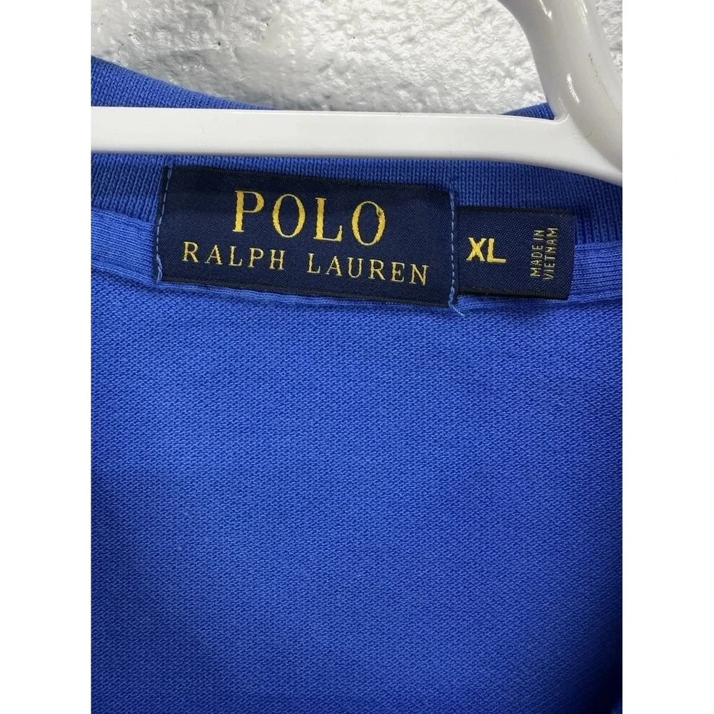 Vintage‎ Polo Ralph Lauren Shirt Mens XL Blue Golf Rugby Golfing Frisbee Top
